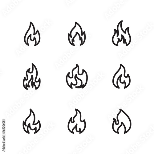 fire icon lineart style