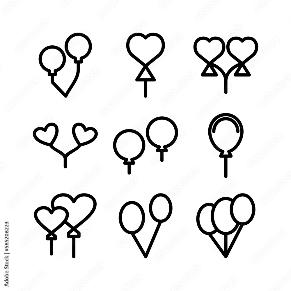 balloons icon or logo isolated sign symbol vector illustration - high quality black style vector icons