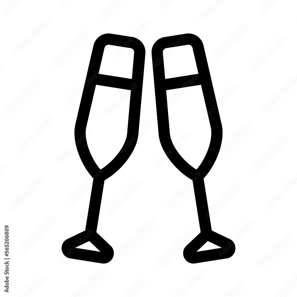 champagne glasses icon or logo isolated sign symbol vector illustration - high quality black style vector icons champagne glasses icon or logo isolated sign symbol vector illustration - high quality black style vector icons