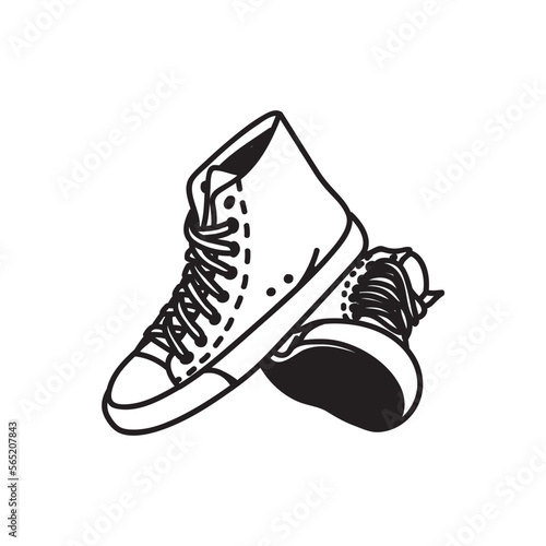 Shoes Illustration with lineart style