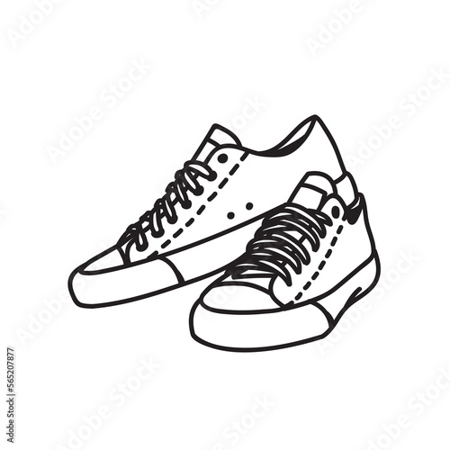 Shoes Illustration with lineart style