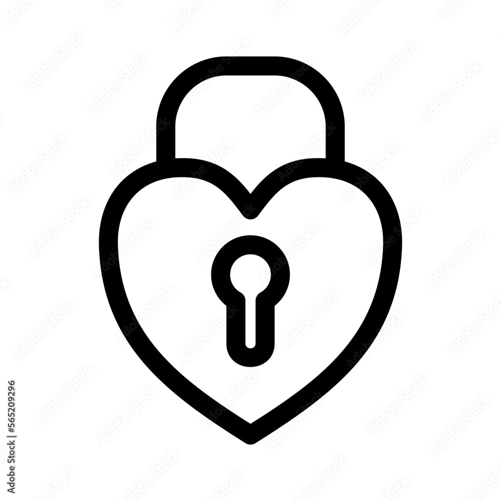 heart lock icon or logo isolated sign symbol vector illustration - high quality black style vector icons heart lock icon or logo isolated sign symbol vector illustration - high quality black style vector icons