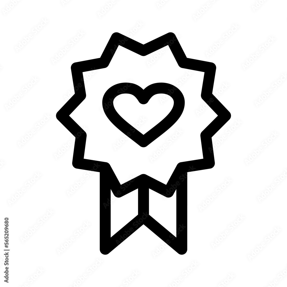 Fototapeta premium love badge icon or logo isolated sign symbol vector illustration - high quality black style vector icons