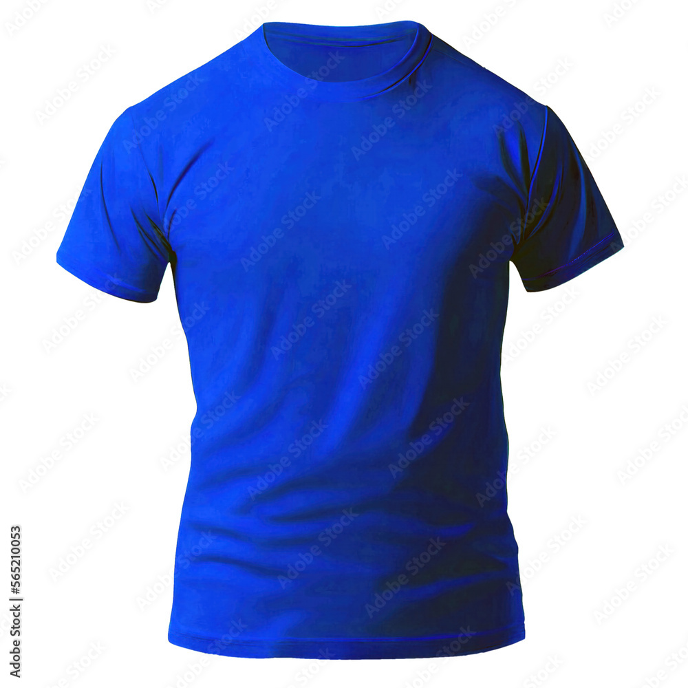 A transparent, editable blue tshirt template. Perfect for textile A transparent, editable blue tshirt template. Perfect for textile
