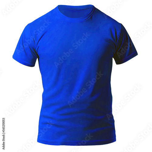 A transparent, editable blue t-shirt template. Perfect for textile design, includes a blank plain template for mock-up and layout. Ideal for creating custom
