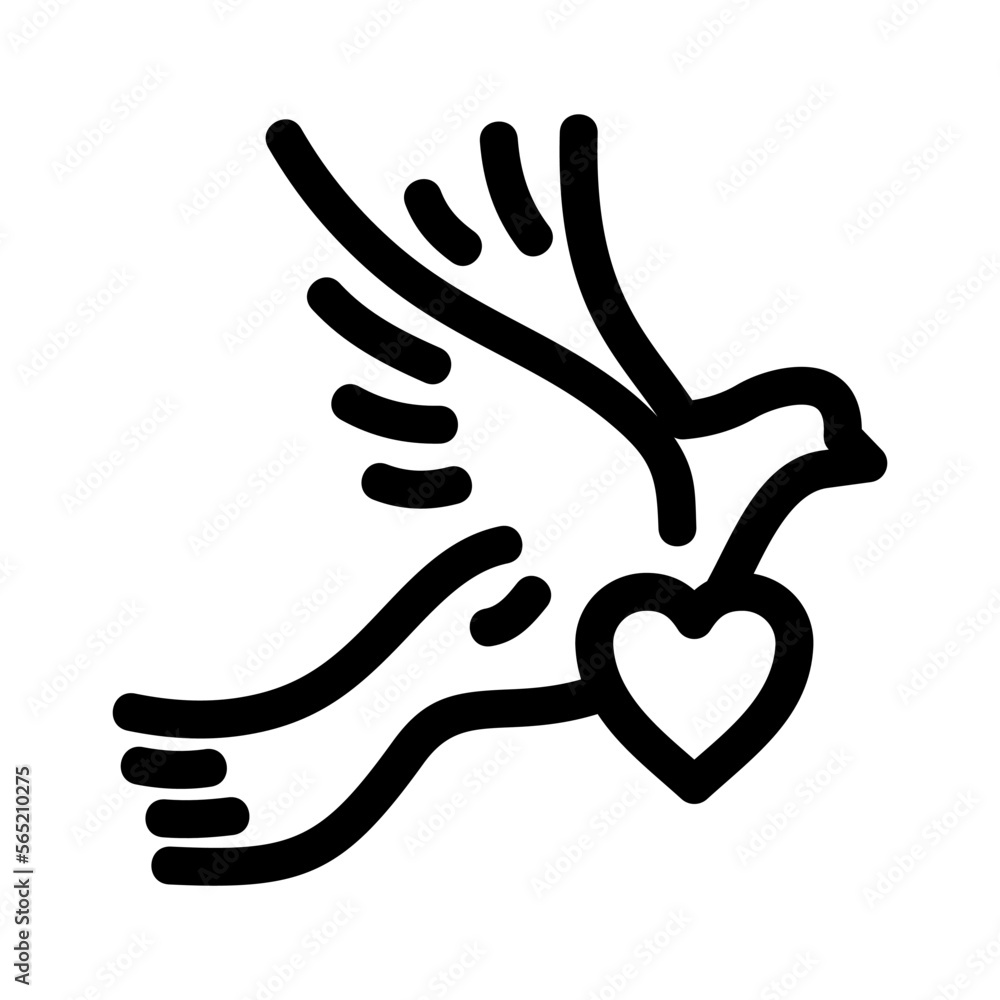 Obraz premium loving bird icon or logo isolated sign symbol vector illustration - high quality black style vector icons