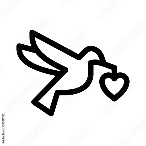 loving bird icon or logo isolated sign symbol vector illustration - high quality black style vector icons