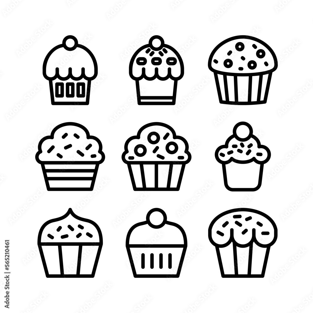muffin icon or logo isolated sign symbol vector illustration - high quality black style vector icons muffin icon or logo isolated sign symbol vector illustration - high quality black style vector icons