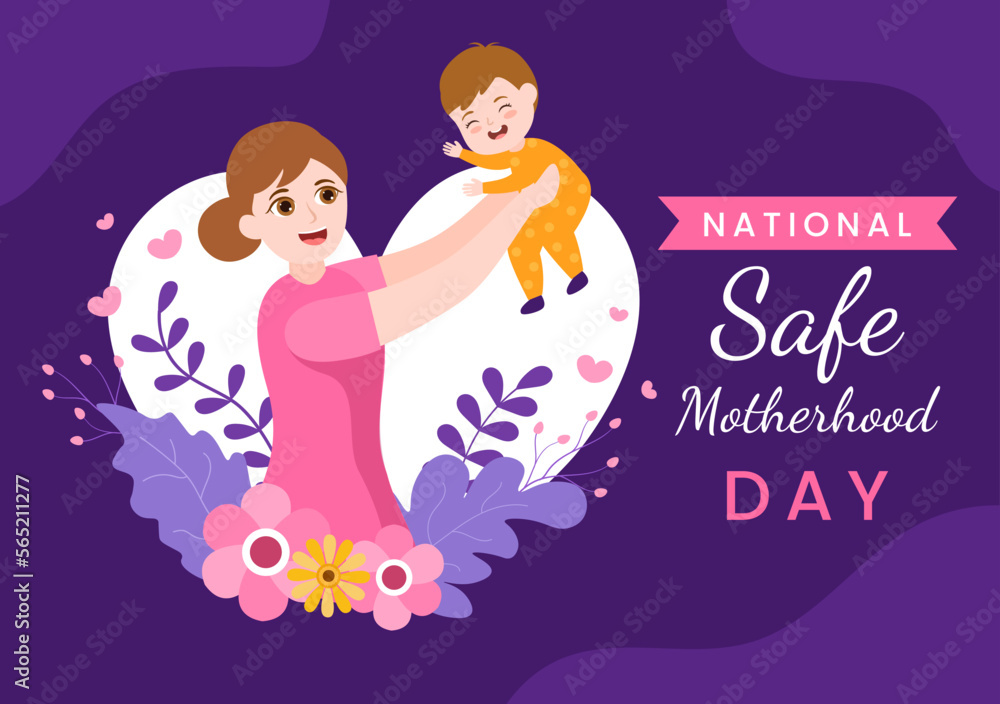 National Safe Motherhood Day on April 1 Illustration with pregnant Mother and Kids for Web Banner or Landing Page in Flat Cartoon Hand Drawn Templates National Safe Motherhood Day on April 1 Illustration with pregnant Mother and Kids for Web Banner or Landing Page in Flat Cartoon Hand Drawn Templates