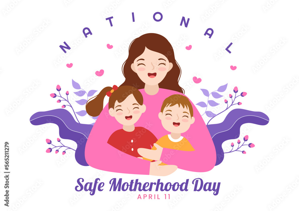 National Safe Motherhood Day on April 1 Illustration with pregnant Mother and Kids for Web Banner or Landing Page in Flat Cartoon Hand Drawn Templates National Safe Motherhood Day on April 1 Illustration with pregnant Mother and Kids for Web Banner or Landing Page in Flat Cartoon Hand Drawn Templates