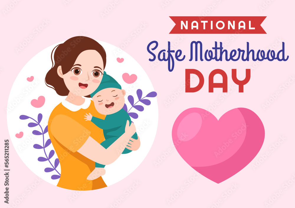 National Safe Motherhood Day on April 1 Illustration with pregnant Mother and Kids for Web Banner or Landing Page in Flat Cartoon Hand Drawn Templates National Safe Motherhood Day on April 1 Illustration with pregnant Mother and Kids for Web Banner or Landing Page in Flat Cartoon Hand Drawn Templates