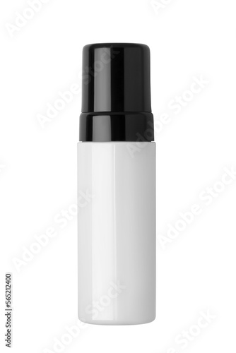 Cosmetic cream bottle, Plastic jars of cosmetics on a white background. Clipping path, bottle, cream.