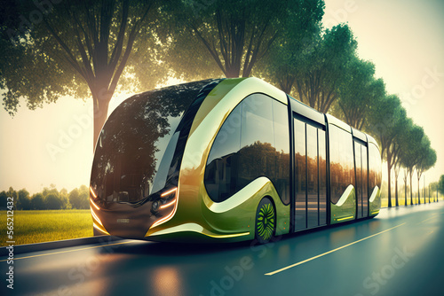 sustainable transportation system of the future, generative ai photo