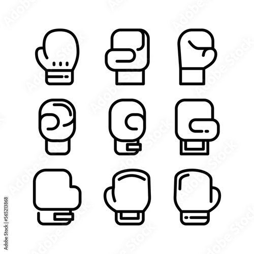 boxing gloves icon or logo isolated sign symbol vector illustration - high quality black style vector icons