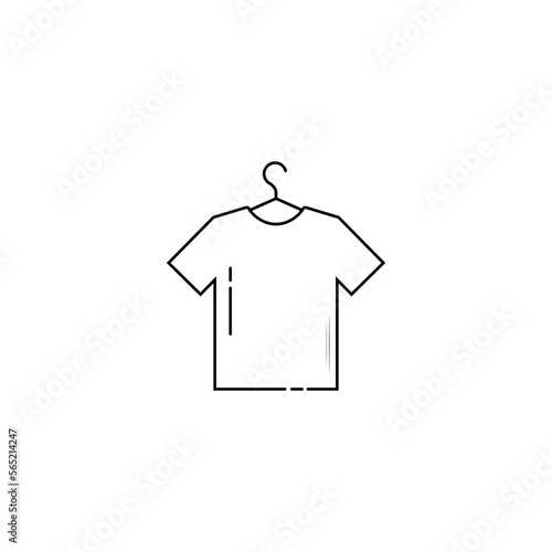 T shirt on hanger icon vector graphics