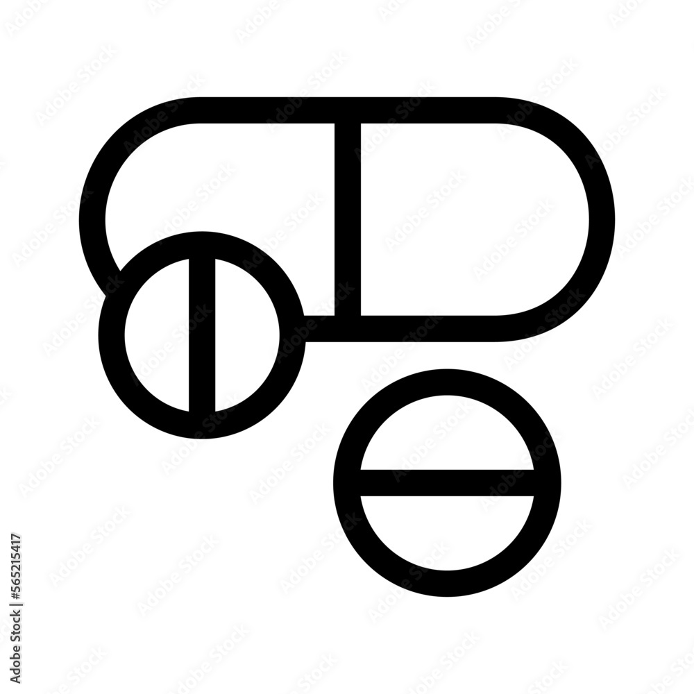 Obraz premium pills icon or logo isolated sign symbol vector illustration - high quality black style vector icons