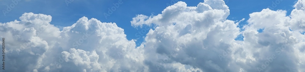 Panoramic view of blue sky and clouds Panoramic view of blue sky and clouds