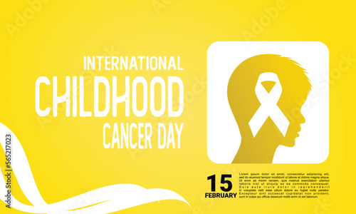 International Childhood Cancer day (ICCD) is observed every year on February 15, to raise awareness, and to express support for children and adolescents with cancer. Vector illustration