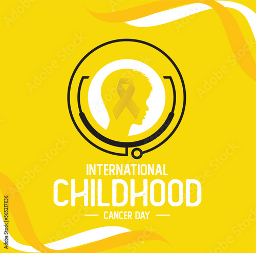 International Childhood Cancer day (ICCD) is observed every year on February 15, to raise awareness, and to express support for children and adolescents with cancer. Vector illustration