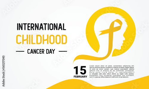 International Childhood Cancer day (ICCD) is observed every year on February 15, to raise awareness, and to express support for children and adolescents with cancer. Vector illustration