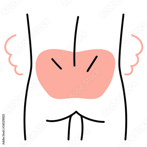 男性の腰回りが温まる様子