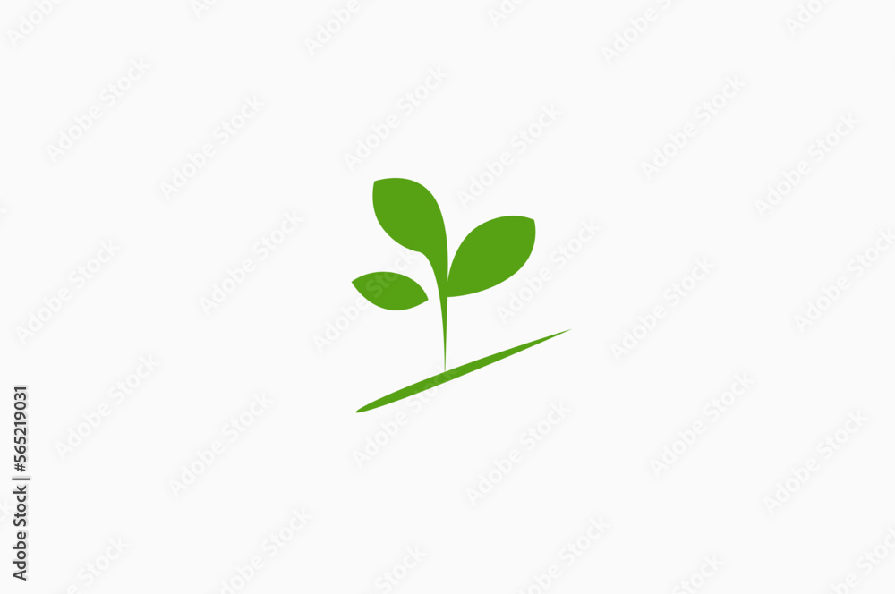 Illustration vector graphic of green leaf plant