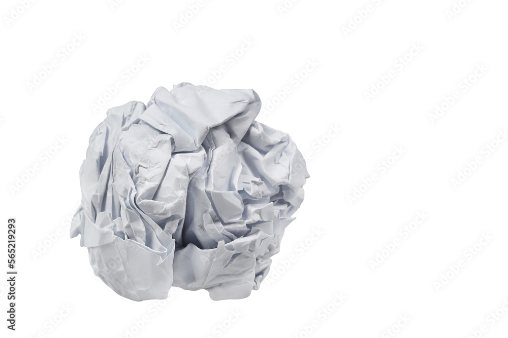 A piece of crumpled white paper isolated on transparent background png file A piece of crumpled white paper isolated on transparent background png file