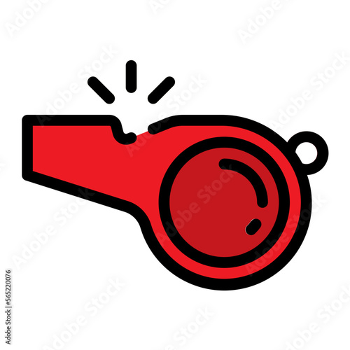 whistle line icon