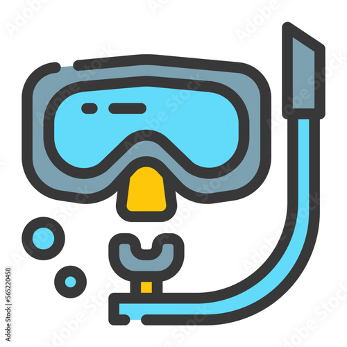 snorkel line icon