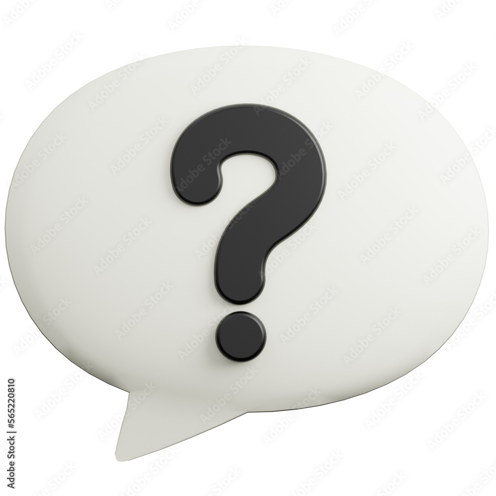 question mark bubble chat 3d illustration question mark bubble chat 3d illustration