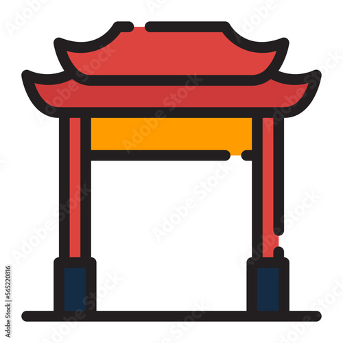 Paifang line icon