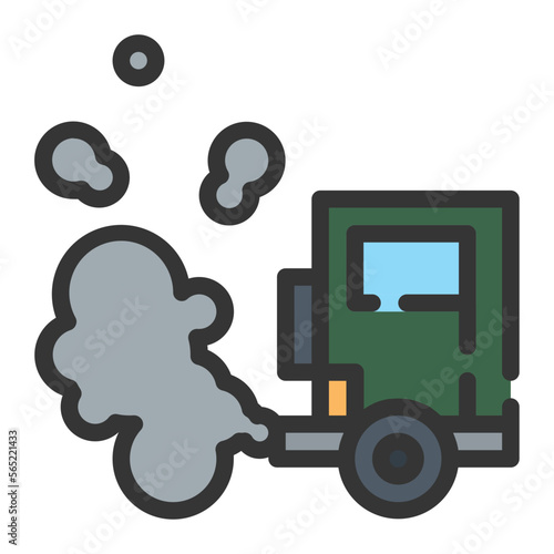 exhaust line icon