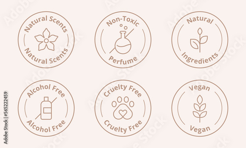Fragrance-certified label. Special features symbol. Perfume unique selling point badge vector illustration. Perfect sign design for shop and sale banners.