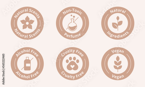 Fragrance-certified label. Special features symbol. Perfume unique selling point badge vector illustration. Perfect sign design for shop and sale banners.