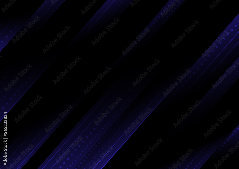 Modern styles blue line gradient abstract on dark background