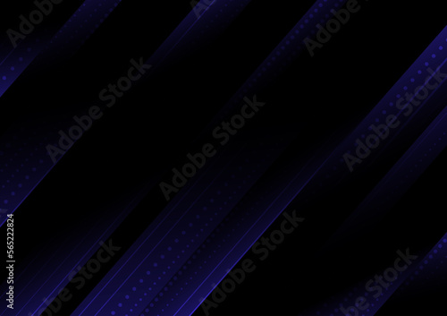 Modern styles blue line gradient abstract on dark background