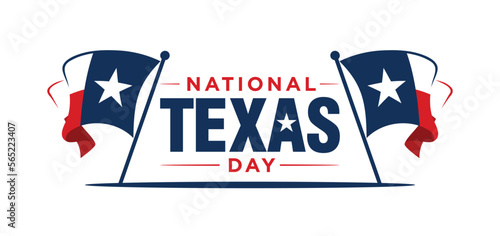 National Texas Day. February 1. Vector Illustration.