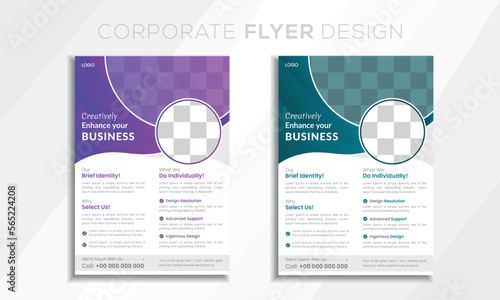 Corporate business flyer design template. Corporate business poster leaflet design. Flyer in A4, brochure design, cover modern layout.