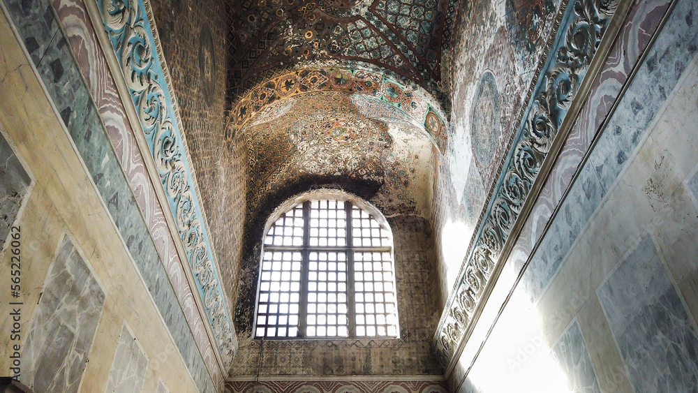 Muslim mosques beautiful old frescos Istanbul Turkey