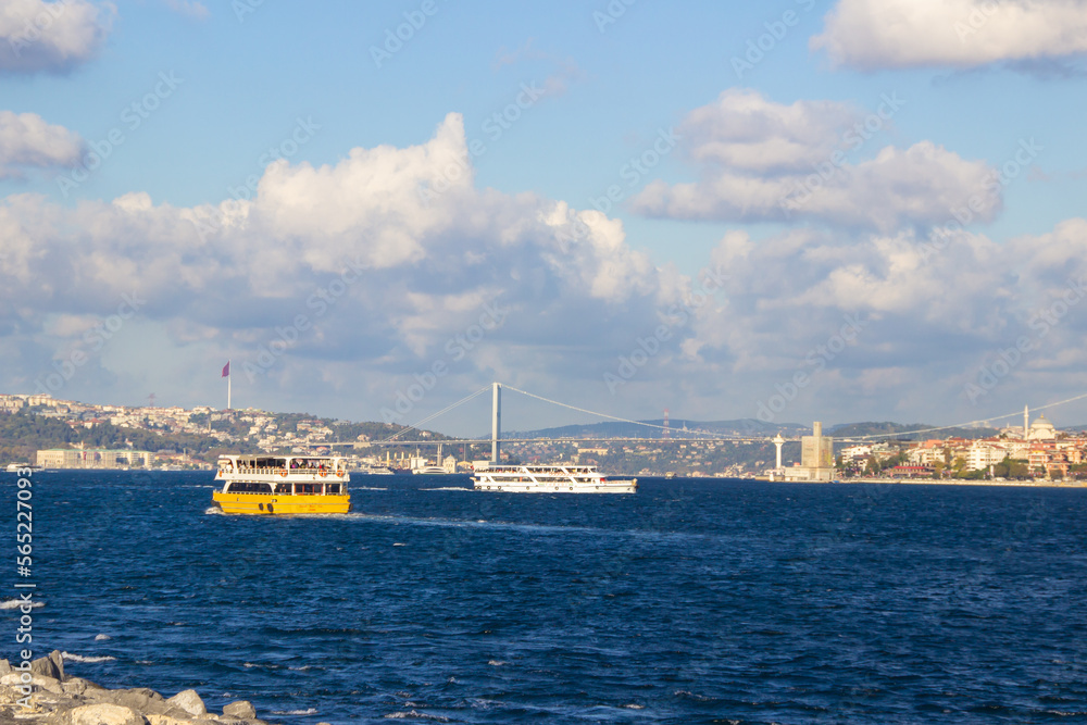 Bosporus strait beautiful views Istanbul Turkey