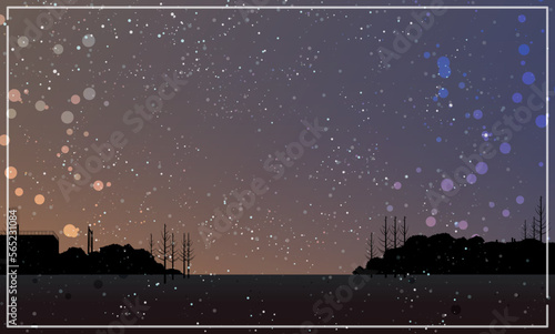 夜空のグラウンドの背景グラフィック