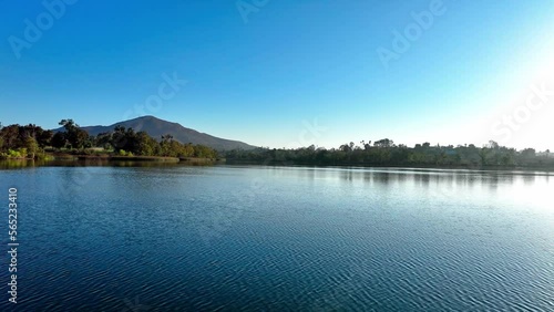 Musing reflection lake Murray La Mesa California revealing marvelous Cowles photo