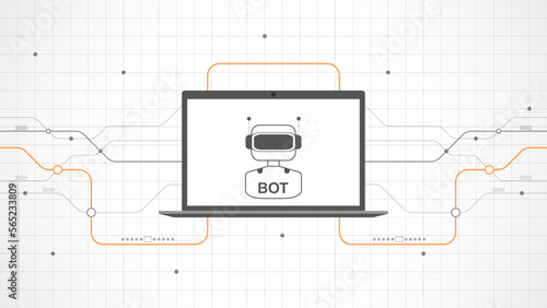 laptop technology background abstract. Ai artificial intelligence technology with line digital, black laptop color, style modern, element, dot, hi-tech, vector. laptop technological for web banner, 