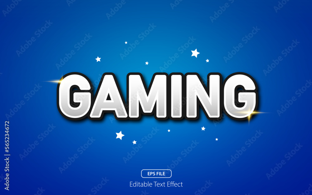 Gaming text on blue background Gaming text on blue background