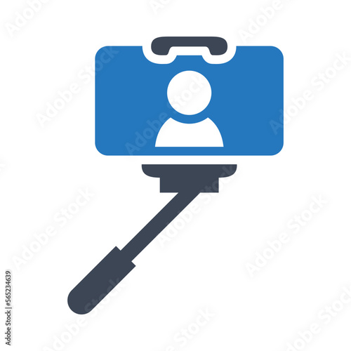 Selfie stick icon vector graphic illustration