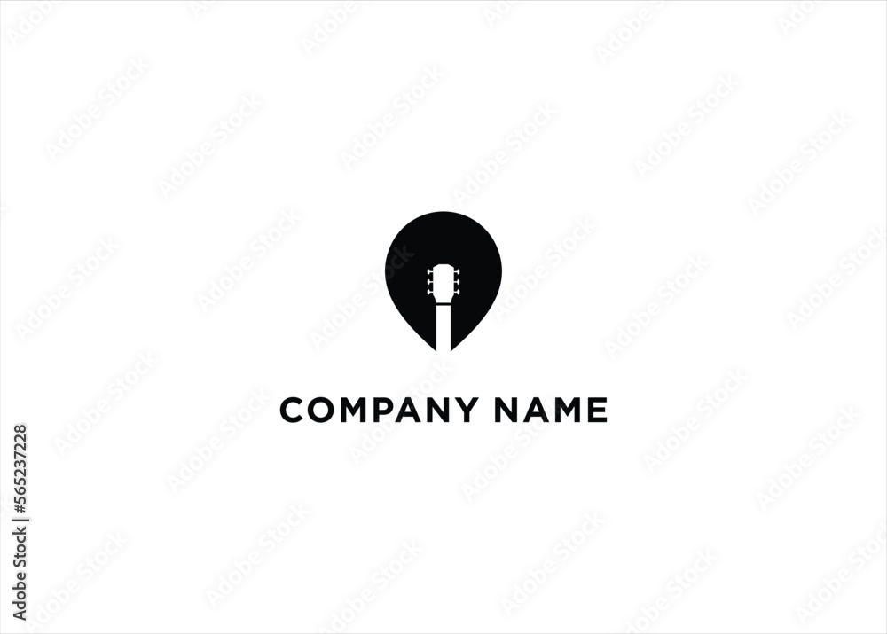 Guitar Map Music Logo