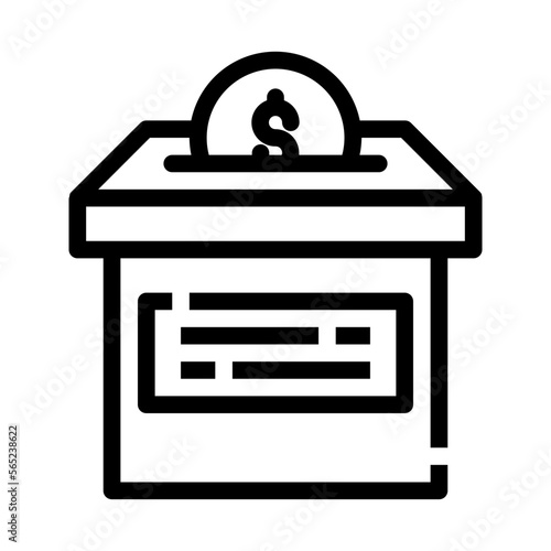 Fotografie charity line icon