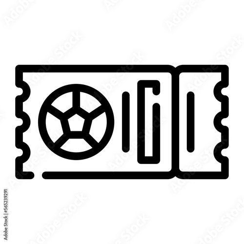 football ticket line icon