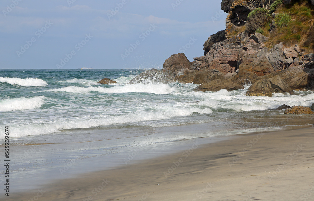 Cliffs on Waihi Beach - New Zealand Cliffs on Waihi Beach - New Zealand