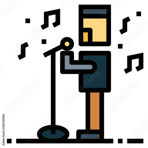 performer filled outline icon style